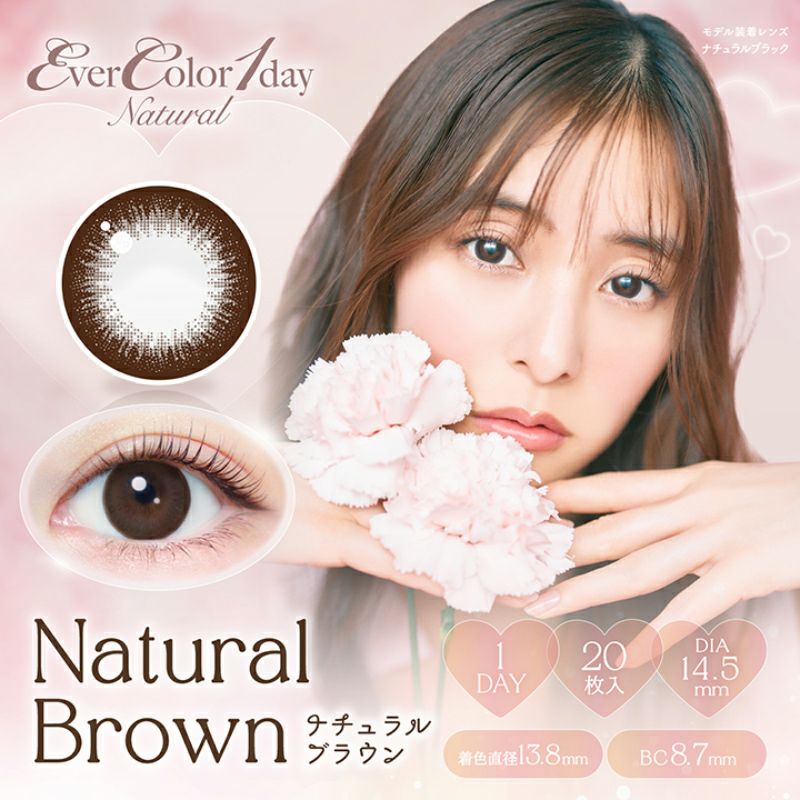 新木優子さんイメージモデルEverColor1day NATURAL(エバーカラー