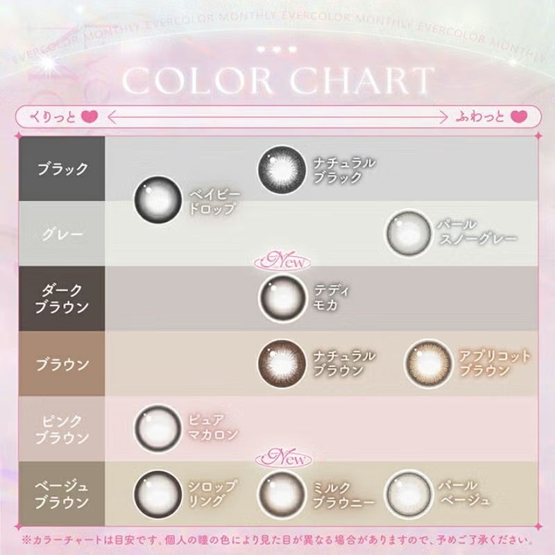 新木優子さんイメモ♪EverColor1MONTH エバーカラーワンマンス