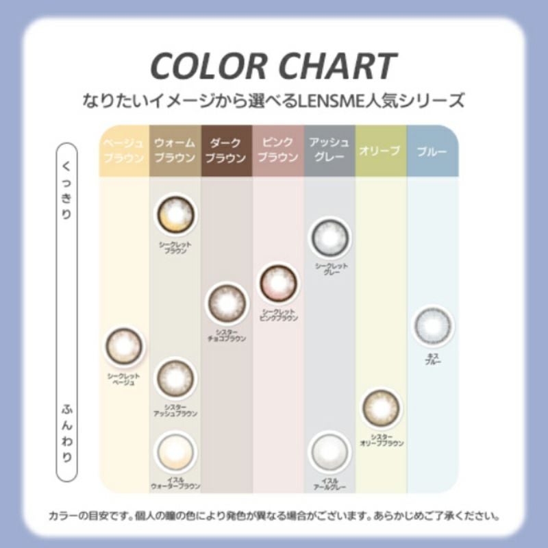 韓国ブラウンドLENSMEから登場OMYO 1MONTH オマイオ シスターオリーブ